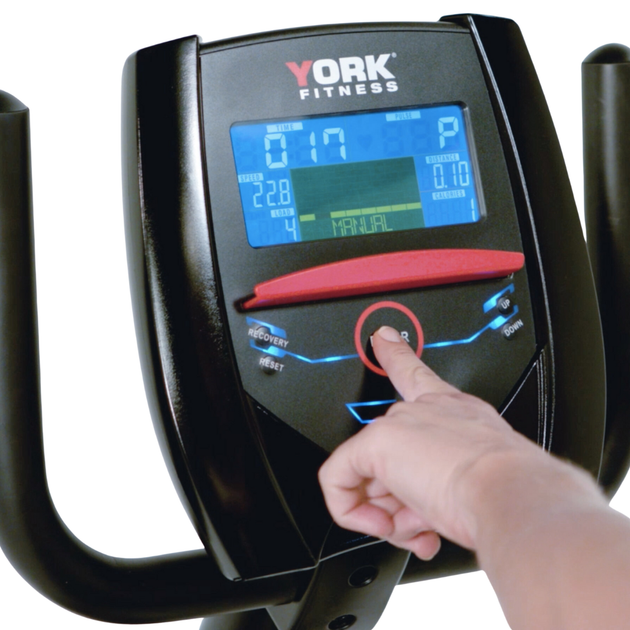 Велотренажер горизонтальний York Fitness RB420 Recumbent до 150 кг Bluetooth - зображення 3