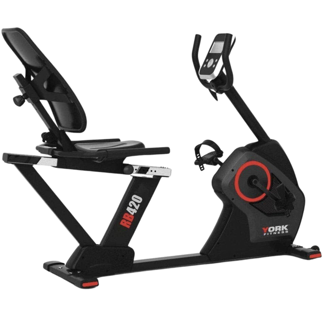 Велотренажер горизонтальний York Fitness RB420 Recumbent до 150 кг Bluetooth - зображення 15