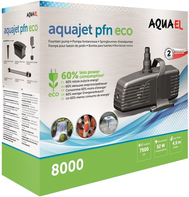 Pompa fontannowa AquaEl Aquajet PFN-8000 ECO (5905546309066) - obraz 4