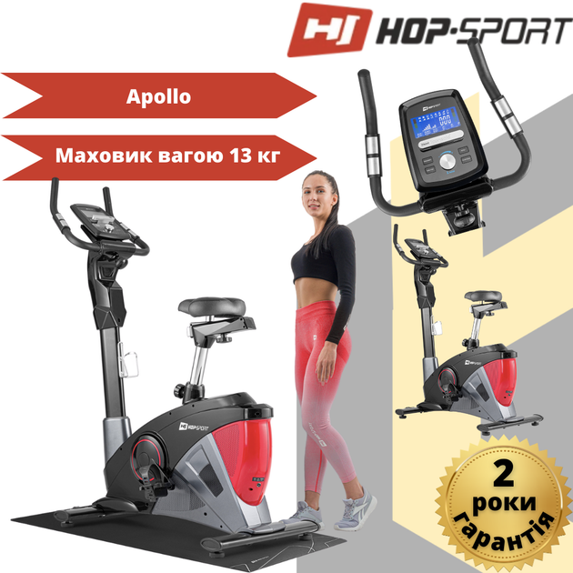 Велотренажер Hop-Sport HS-090H Apollo'21 iConsole красный + мат. Электромагнитный, до 150 кг, для дома, кардио - изображение 10