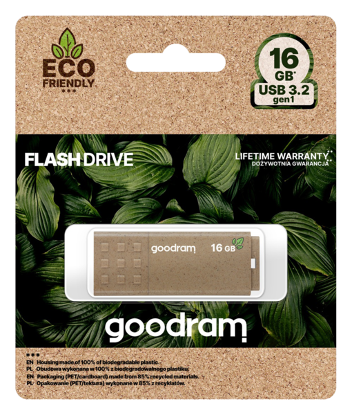 Flash Drive Goodram UME3 16GB USB 3.2 Eco Friendly (UME3-0160EFR11) - Фото 5 Flash Drive Goodram UME3 16GB USB 3.2 Eco Friendly (UME3-0160EFR11) - изображение 5