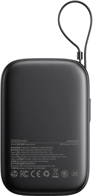 Powerbank JOYROOM JR-PBF18 10000 mAh 22.5W Black (6956116704308) - obraz 4