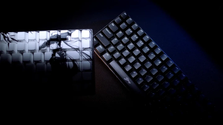 Клавиатура WLMOUSE YING75 Forged Carbon Fiber Black Frosted Transparent PC Nightfall Gateron Custom - изображение 5