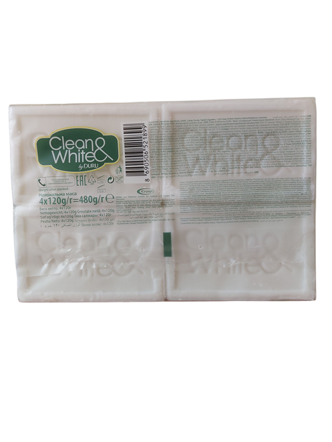 Господарське мило Duru Clean&White Універсальне, 4х120г - Фото 2 Господарське мило Duru Clean&White Універсальне, 4х120г - зображення 2
