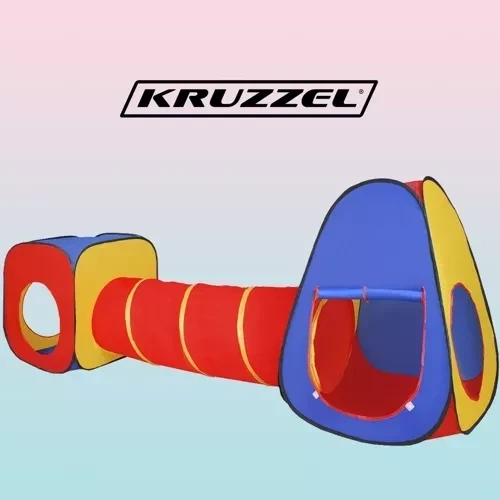 Дитячий намет подвійний, з тунелем 3в1 Kruzzel - зображення 3