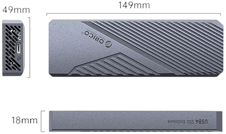 Зовнішня кишеня Orico CNM2-G20 M.2 NVME USB-C 3.2 (6942227137869) - зображення 2