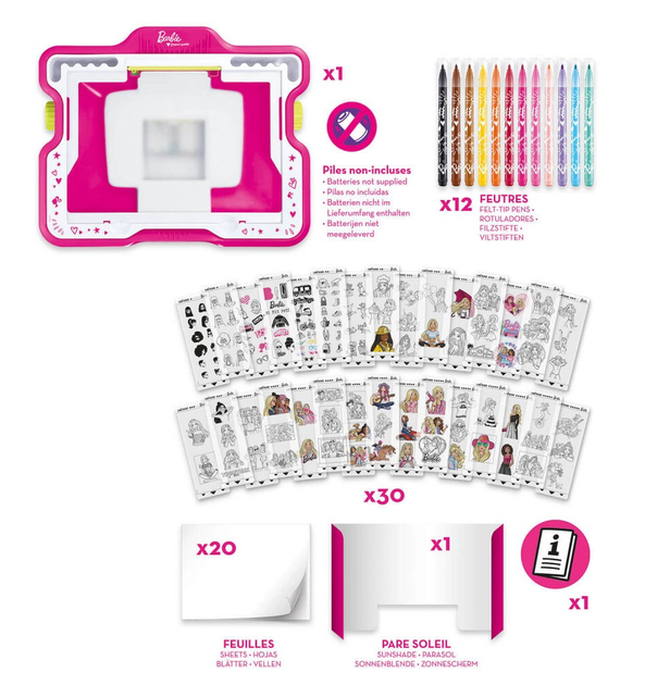 Podświetlana tablica do rysowania Maped creativ lumi board barbie (907061) - obraz 4
