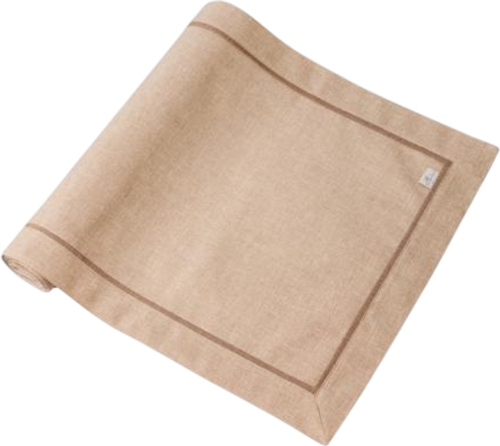 Photos - Tablecloth / Napkin Provans Доріжка Прованс з подвійним кантом Кориця Мокко 140х40 см  (41133)