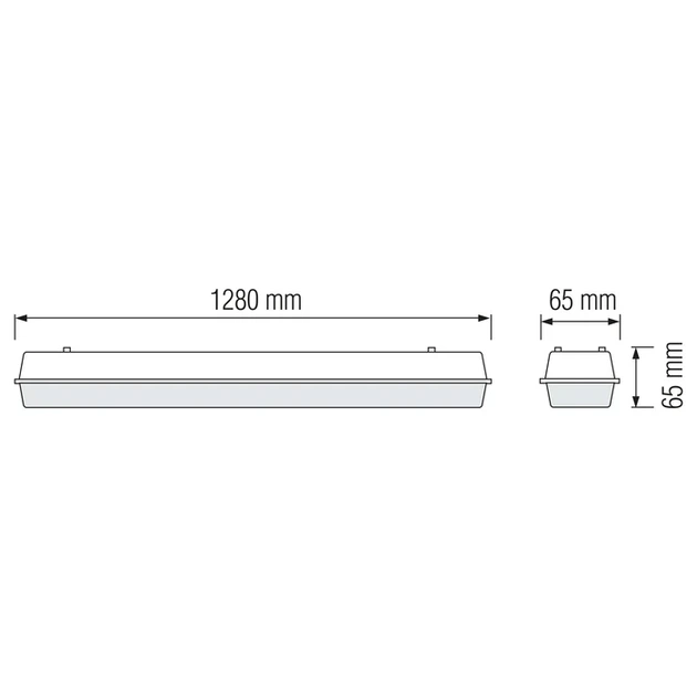 Промышленный светильник Horoz Electric линейный 120см под лампу Т8 IP54 PROFIX-120S - изображение 2