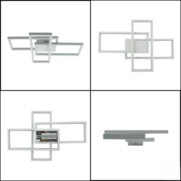 Керована світлодіодна люстра Esllse SVEN 65W 3S SMART 550x360x80мм 3000-6500К 2500Лм WHITE-220-IP20 - зображення 7