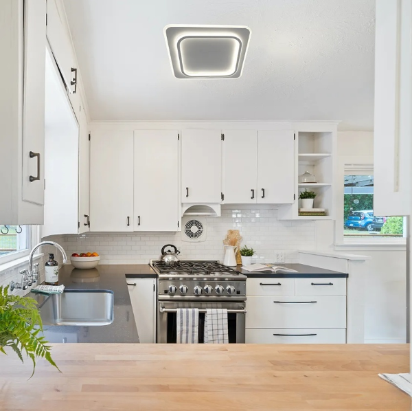 Керована світлодіодна люстра ESLLSE VEGA dual 85W 3000-6500К 2S-ON/OFF 450×450×52-WHITE/WHITE-220-IP20 - зображення 4