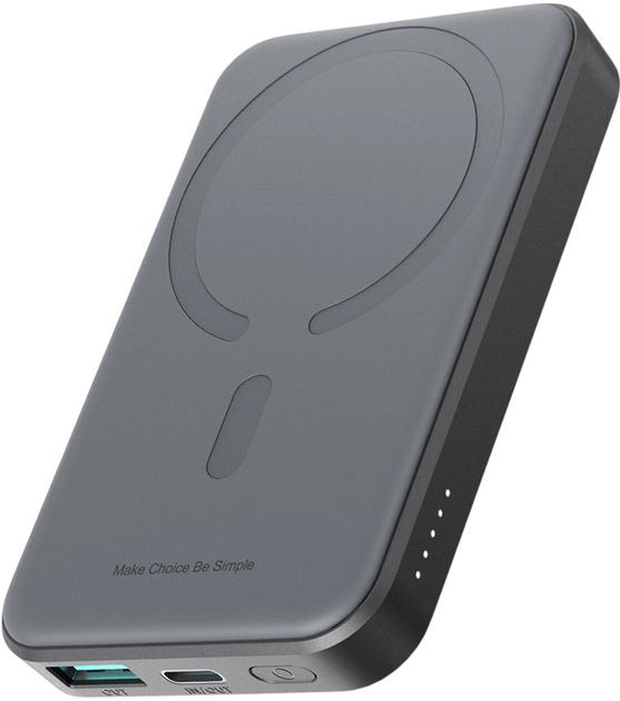 Powerbank Joyroom JR-W020 Mini MagSafe Qi 20W 5000mAh Black (6956116713300) - obraz 2
