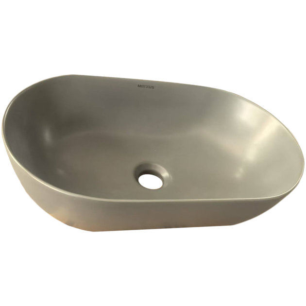 Раковина накладная Mixxus Premium ELLIPSE-0109 GRAY 500x300x140mm (MP6653) - изображение 4