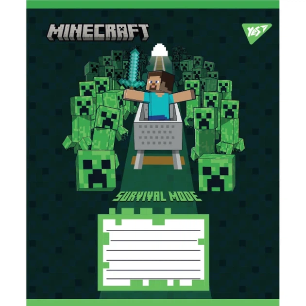 Зошит учнівський YES Minecraft Walls 767569 24 арк. Різнокольоровий shop (4823092291677) - Фото 2 Зошит учнівський YES Minecraft Walls 767569 24 арк. Різнокольоровий shop (4823092291677) - зображення 2
