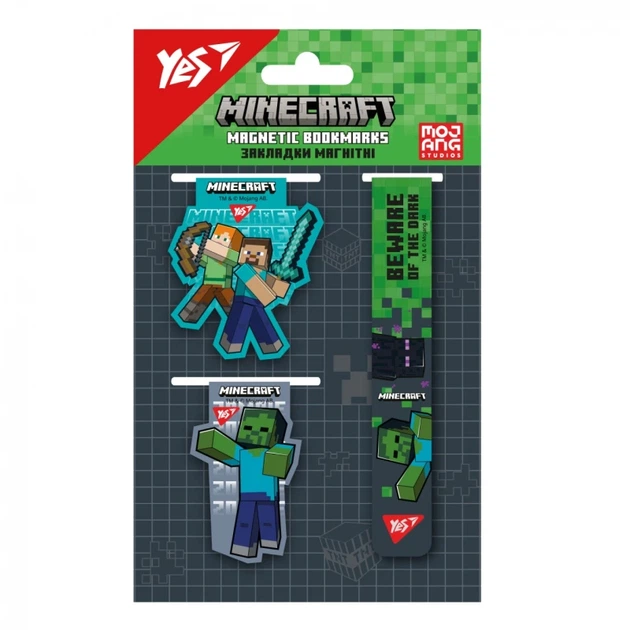 Закладка-магнит Minecraft Yes 708347 3 шт. Разноцветный shop (5056574450555) - Фото 2 Закладка-магнит Minecraft Yes 708347 3 шт. Разноцветный shop (5056574450555) - изображение 2