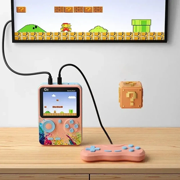 Портативная игровая консоль G5S+джойстик, 500 встроенных игр / Детская игровая приставка к телевизор - Фото 4 Портативная игровая консоль G5S+джойстик, 500 встроенных игр / Детская игровая приставка к телевизор - изображение 4