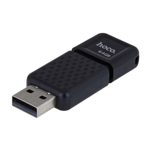 USB флеш-накопичувач Hoco UD6 64GB Intelligent U disk швидка передача даних USB 2.0 матово-чорний - зображення 3