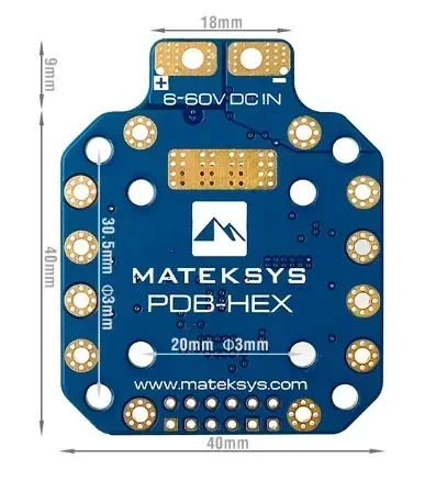 Matek PDB-HEX распределительная плата питания (PDB-HEX 7 ~ 60V) - изображение 3