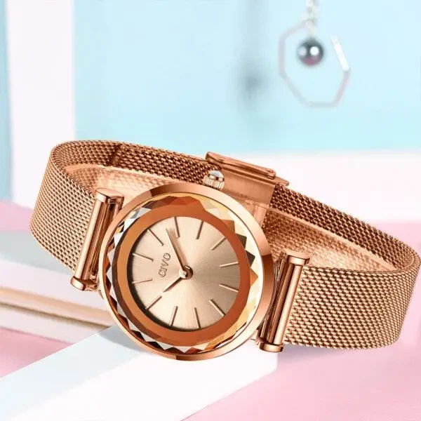 Часы женские CIVO 8107C Mesh Band Rose Gold - изображение 3