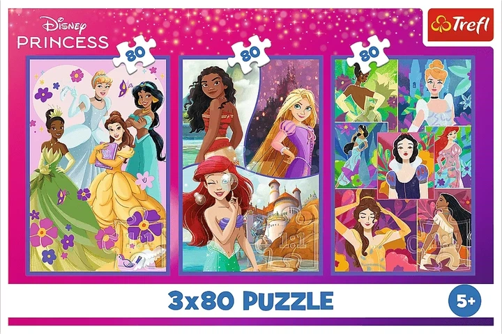 Пазлы Trefl Disney Princess Друзья принцессы 3х80 элементов (5900511348842) - изображение 5