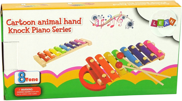 Cymbałki Lean Toys Dzwonki drewniane kolorowe na 8 tonów 10175 (5904665990476) - obraz 1