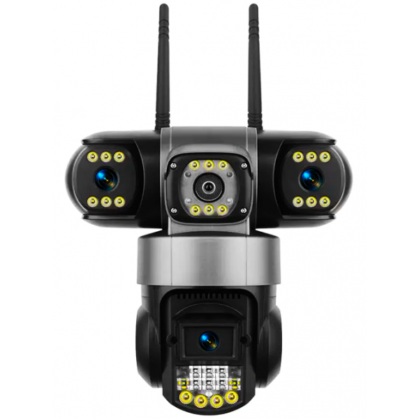 Вулична IP 4G 3 незалежні об'єктиви 6MP (2MPx+2MPx2MP) камера відеоспостереження поворотна S28 (V380 APP) - изображение 9