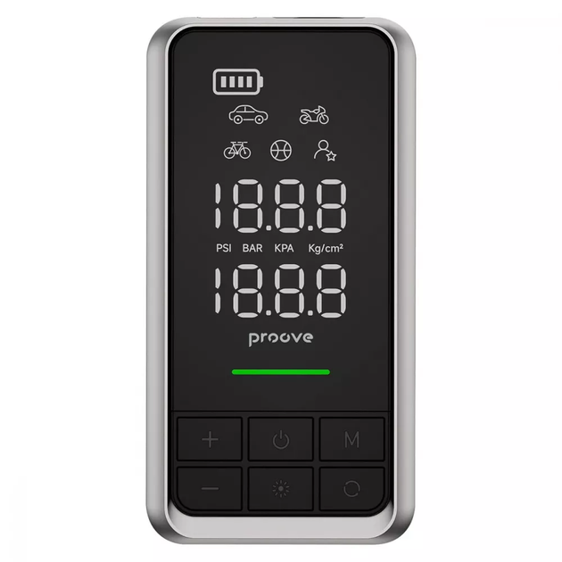 Пусковое устройство и насос 2в1 Proove Air Jump, 10400mAh, 1000A, LED-дисплей, Type-C, USB Серый - изображение 2