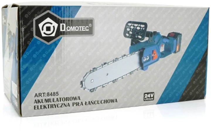 Аккумуляторная электропила Domotec Chain Saw 12'' дюймов с 2-мя батареями 24V в кейсе 8485 - Фото 9 Аккумуляторная электропила Domotec Chain Saw 12'' дюймов с 2-мя батареями 24V в кейсе 8485 - изображение 9