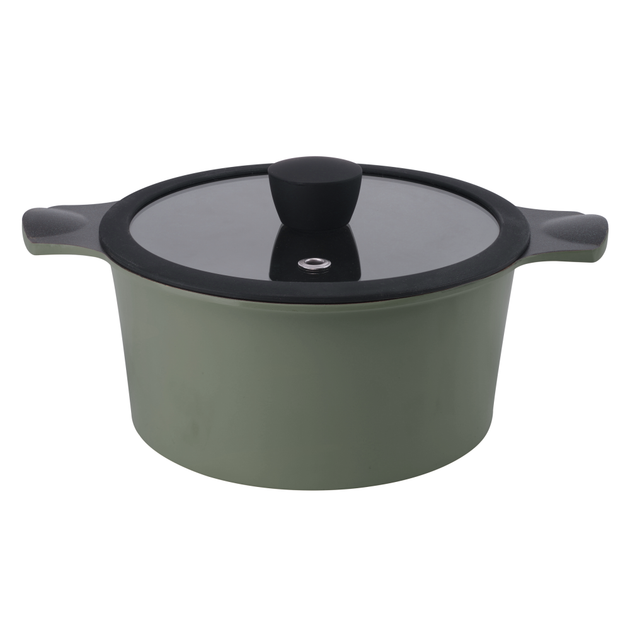Кастрюля RINGEL Zitrone Olive RG-2108-24/1/OL (4.2л/24см) - Фото 1 Кастрюля RINGEL Zitrone Olive RG-2108-24/1/OL (4.2л/24см) - изображение 1