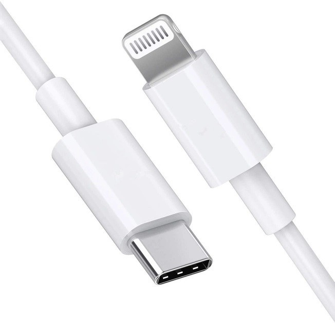 Кабель для быстрой зарядки айфон айпад Apple iPhone 8 X 11 12 13 14 Pro Max Plus Mini Type C to Lightning USB-C шнур тайпси лайтнинг для швидкого заряджання iOS устройств Apple Белый LEXEGO CZ-TC1 - изображение 1