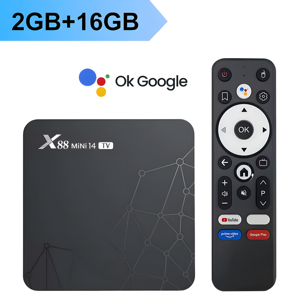 Смарт-приставка X88 Mini 14 TV Box Android 14 RK3518 2/16 ГБ с