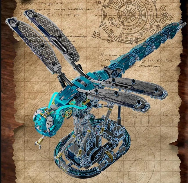 Конструктор MJI механический СТРЕКОЗА «Dragonfly» для детей и