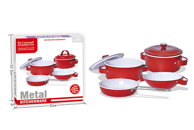 Детский набор посуды «Kitchenware» 620-B5(Red) кастрюля, сковородка - Фото 2 Детский набор посуды «Kitchenware» 620-B5(Red) кастрюля, сковородка - изображение 2