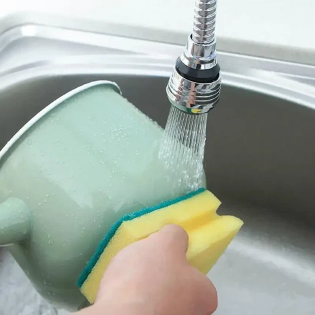 Гнучкий подовжувач для змішувача Turbo Flex 360° з подвійним режимом Short faucet - Фото 4 Гнучкий подовжувач для змішувача Turbo Flex 360° з подвійним режимом Short faucet - изображение 4