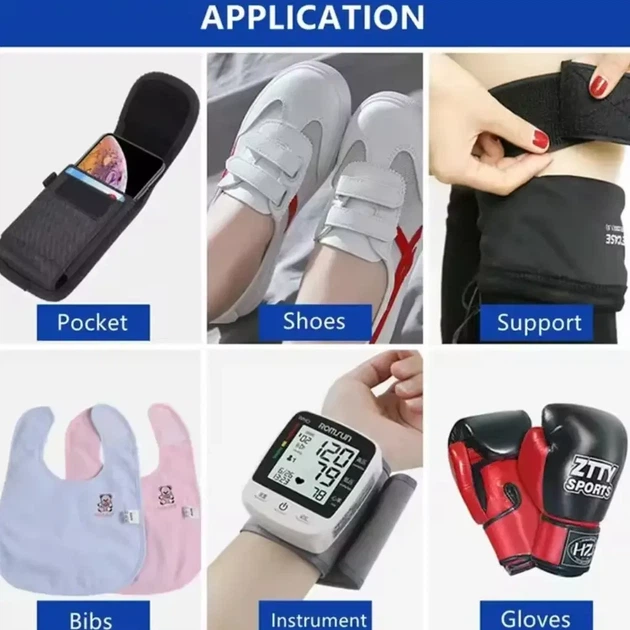 Стрічка липучка пришивна Velcro без клейової основи 50 мм/50 см Чорна - Фото 5 Стрічка липучка пришивна Velcro без клейової основи 50 мм/50 см Чорна - зображення 5