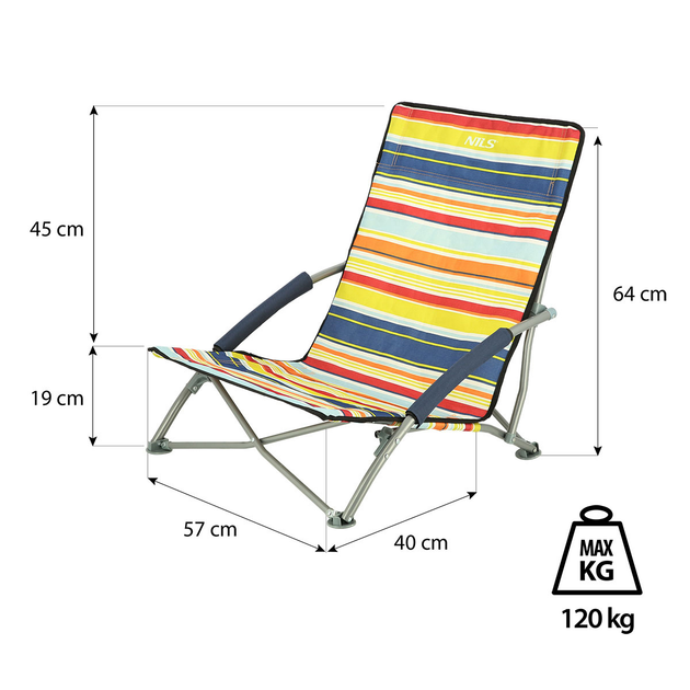 Krzeslo plażowe Nils Camp NC3035 Niebiesko-Czerwone (5907695593136) - obraz 11