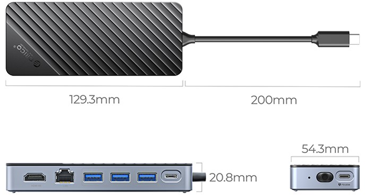 Док-станція Orico OM28PR-G2 Black (6942227138347) - зображення 3