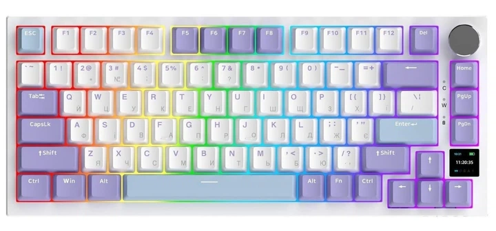 Клавиатура Ajazz AK820 PRO 75% Exploded Flying Fish Switch White