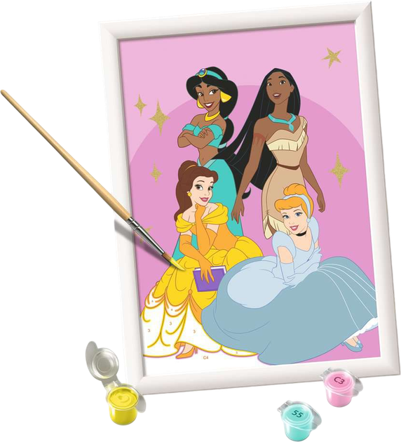 Malowanie po numerach Ravensburger CreArt Disney Princesses (4005556237265) - obraz 3