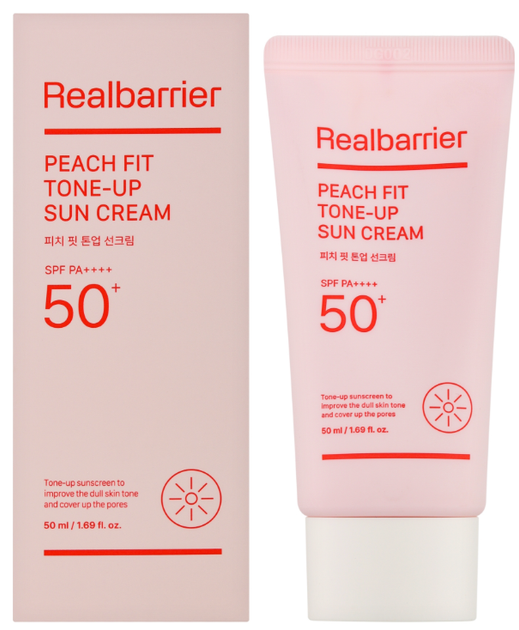 Сонцезахисний крем Real Barrier Peach SPF 50+ PA++++ з освітлювальним ефектом 50 мл (8809911692500) - зображення 2