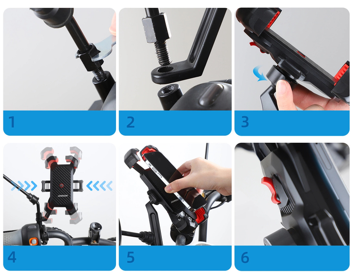 Uchwyt na telefon Joyroom for motorcycle Black (JR-ZS288-m) - obraz 5