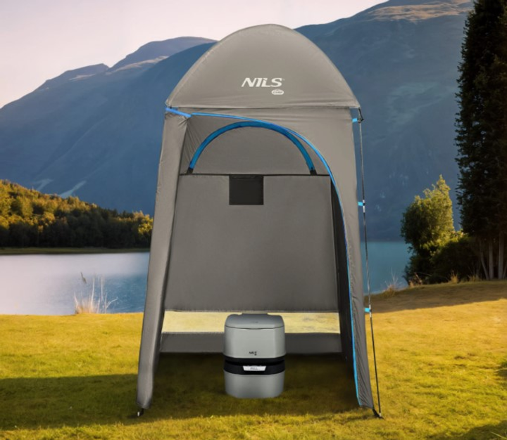 Przebieralnia turystyczna Nils Camp NC3025  XL Szara (5908261682421) - obraz 9
