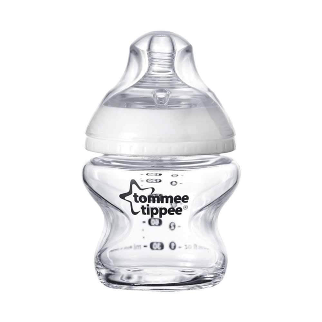 Пляшечка скляна Tommee Tippee з силіконовою соскою 150 мл (5010415224378) - зображення 1