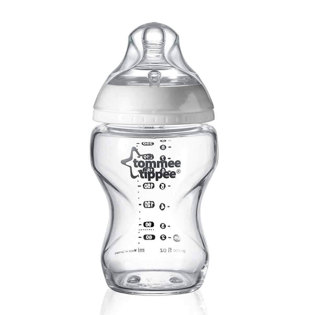 Пляшечка скляна Tommee Tippee з силіконовою соскою 250 мл (5010415224385) - зображення 1