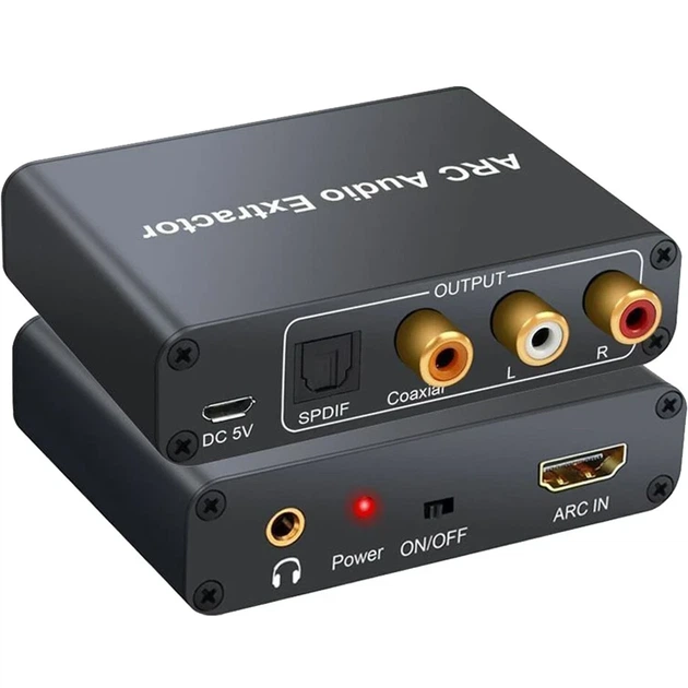 Активный аудио экстрактор U&P Audio Extractor ARC HDMI - SPDIF / Coaxial / RCA Black (AY80BK) - изображение 2