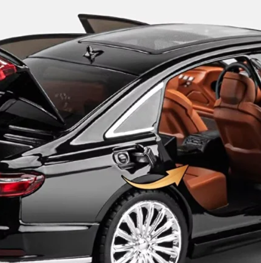 Моделька машини Audi A8 в маштабі 1:24, має звукові та світлові ефекти і рухомі деталі - зображення 5