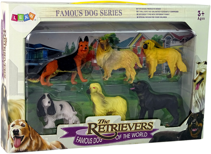 Zestaw figurek Lean Toys Psy rasowe 6 szt (5905214970499) - obraz 1