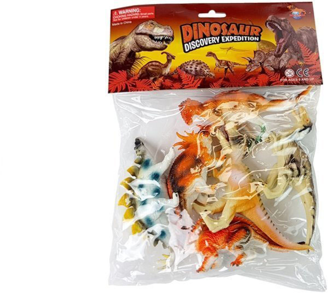 Zestaw figurek Lean Toys Dinozaury 10 cm 6 szt (5905884454343) - obraz 1