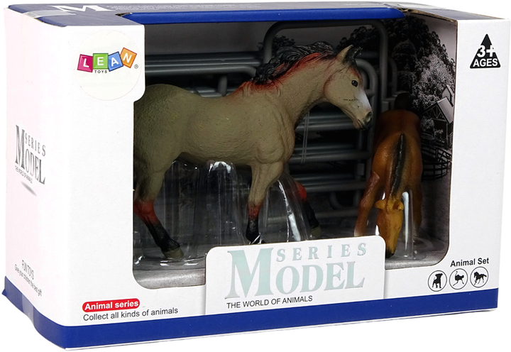 Zestaw figurek Lean Toys Koń i Źrebię rasy Capricorn (5905214971816) - obraz 1
