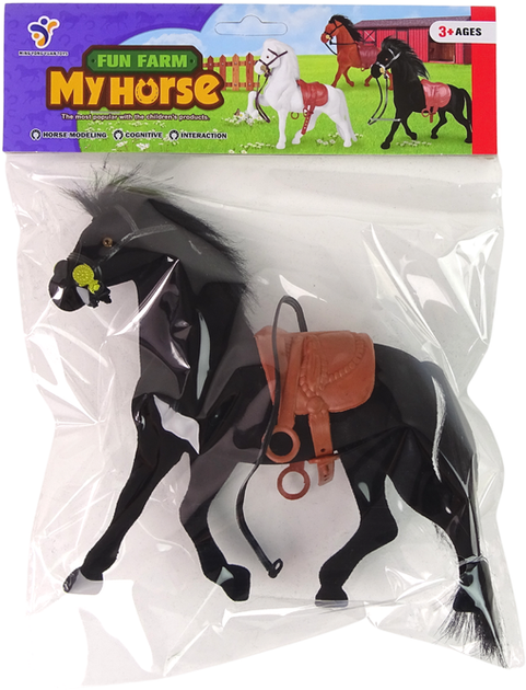 Figurka Lean Toys Farma Koń Czarny 17 cm (5905323216013) - obraz 1